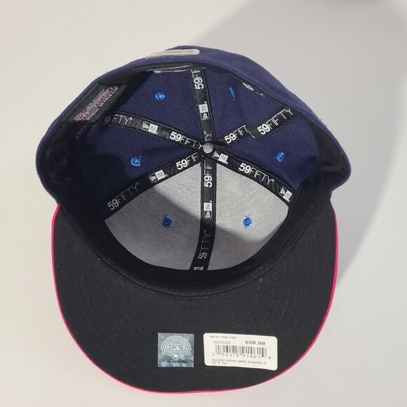 San Antonio Missions "Flying Chanclas" Blue/Red New Era Fitted 6 7/8 Hat/Cap New - Picture 5 of 10